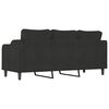 vidaXL 3-seater Sofa Black Fabric, Metal, Textilene 3-seater Durable