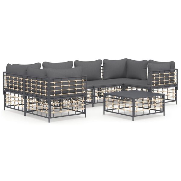 vidaXL Garden Lounge Set Anthracite