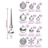 vidaXL Christmas Bauble Set Set of 111 Silver Polystyrene Various sizes