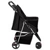 vidaXL Dog Stroller Black 300D Oxford Fabric, Steel 31.5 x 18.1 x 38.6 in