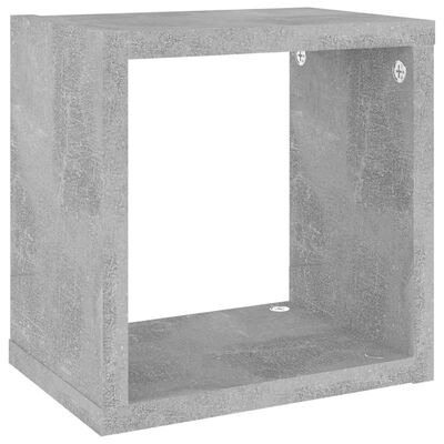 vidaXL Wall Cube Shelves 4 pcs Concrete Gray 8.7"x5.9"x8.7"