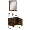 vidaXL Bathroom Cabinet Set Smoked Oak