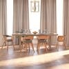 vidaXL Dining Chair Set of 6 Light Gray and Natural