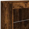 vidaXL Sideboard with LED Lights Smoked Oak 71.5"x14.6"x26.4"