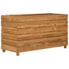 vidaXL Raised Bed Natural Wood Recycled Teak Wood and Steel Medium