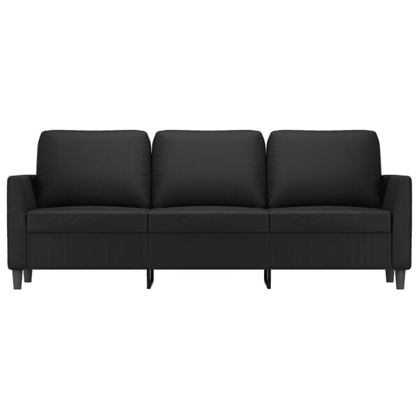vidaXL 3-seater Sofa Black