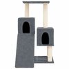 vidaXL Cat Tree Dark grey Engineered wood, plush, sisal 32.3 in