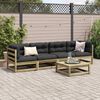 vidaXL Garden Sofa Set Natural Wood Treated Pine Wood Medium Modular