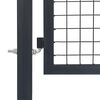 vidaXL Garden Gate with Posts Steel 137.8x39.4" Anthracite