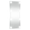 vidaXL Wall Mirror With Led Light Transparent Glass 11.8 x 31.5 in