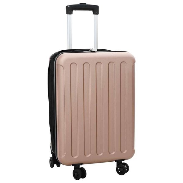 vidaXL Suitcase Folding Rose Gold 34 x 23 x 55.5 cm ABS Plastic