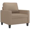 vidaXL Sofa Chair With Footstool Cappuccino