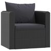 vidaXL Garden Sofa Black