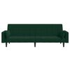 vidaXL Sofa Bed Dark Green Velvet Two-seater