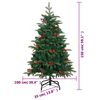 vidaXL Artificial Hinged Christmas Tree 150 LEDs & Ball Set 59.1"