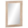 vidaXL Bathroom Mirror Bleached wood and clear glass Solid mango wood, glass