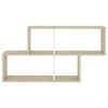 vidaXL Wall Shelf White & sonoma oak Engineered wood Wall Shelf