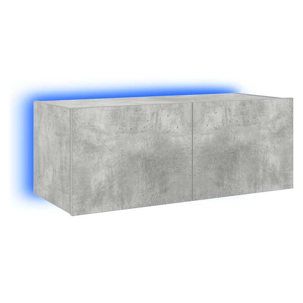vidaXL TV Wall Cabinet Concrete Grey Engineered wood Medium