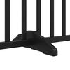 vidaXL Dog Gate Set of 4 Black Solid fir wood 10.6 ft total Foldable