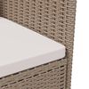 vidaXL Outdoor Dining Set Beige, White