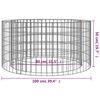 vidaXL Gabion Fire Pit Ø 39.4" Galvanized Iron