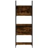 vidaXL Bookshelf Smoked Oak Engineered wood Tall Bookshelf Rectangular
