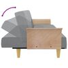 vidaXL Sofa Bed Light Grey Fabric (100% polyester), plywood Standard