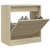 vidaXL Shoe Cabinet Sonoma Oak Engineered Wood Compact Shoe Cabinet