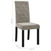 vidaXL Dining Chairs 6 pcs Light Gray Velvet