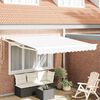 vidaXL Retractable Awning Manual White 137.80" x 98.43" fabric