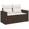 vidaXL Garden Sofa Set Brown