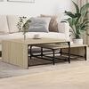 vidaXL Nesting Coffee Table Set of 2 Sonoma oak, Black