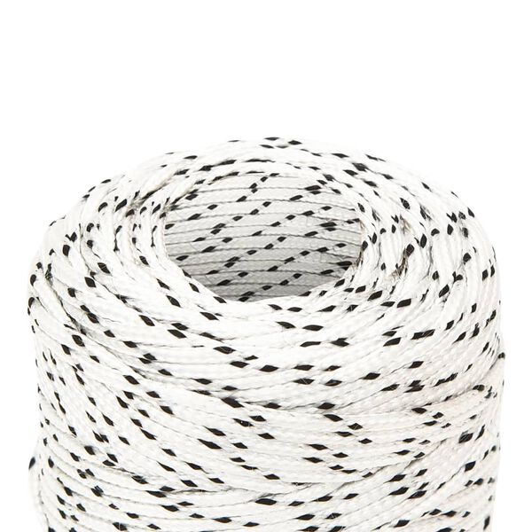 vidaXL Braided Boat Rope White 0.08 "x820.2 ' Polyester
