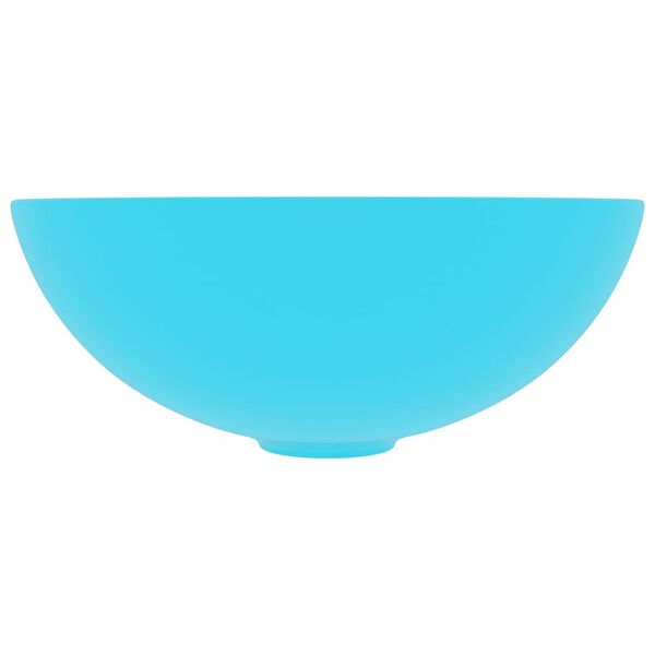 vidaXL Bathroom Sink Ceramic Light Green Round