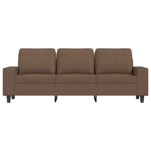 vidaXL 3-Seater Sofa Brown Fabric (100% polyester), metal, textilene
