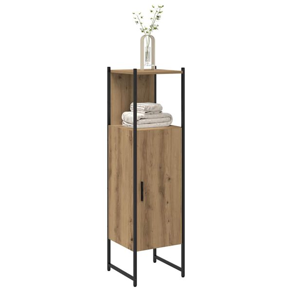 vidaXL Bathroom Cabinet Artisan Oak Engineered wood, powder-coated steel