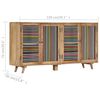 vidaXL Sideboard Natural wood grain with multicolor accents on doors