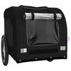 vidaXL Pet Bike Trailer Black Oxford Fabric, Iron Compact Durable