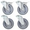 vidaXL Bolt Hole Swivel Casters 4 pcs 3.94 "