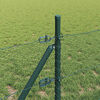 vidaXL Fence with Posts Green 0.5 x 25 m PVC-coated steel