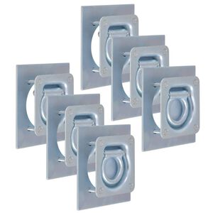 vidaXL Lashing Rings for Trailer 6 pcs Galvanised Steel 4409.2 lb