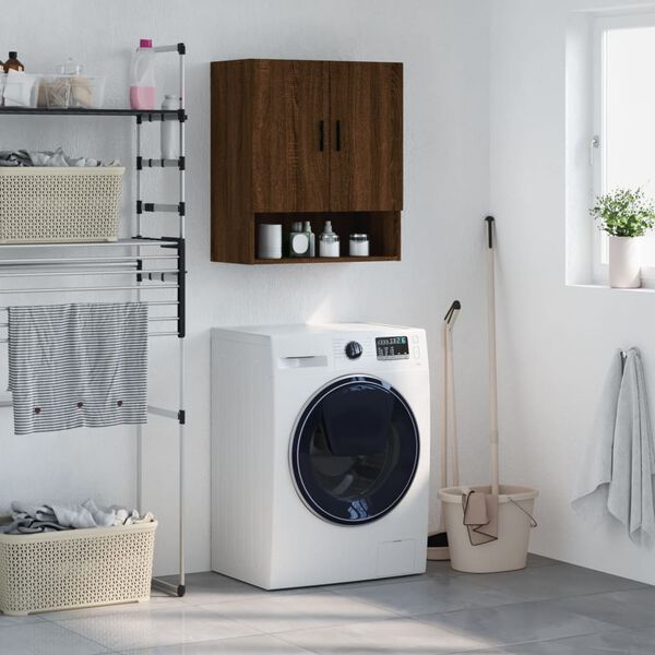vidaXL Wall Cabinet Brown oak Engineered wood Medium Wall Cabinet