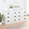 vidaXL Sideboard Set of 2 High Gloss White Engineered Wood Medium