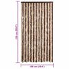 vidaXL Fly Curtain Beige and Light Brown 39.4x90.6" Chenille