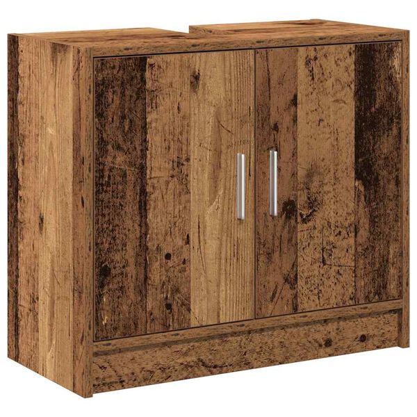 vidaXL Bathroom Cabinet with Storage Old Wood 24.80 x 11.42 x 21.65 in