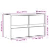 vidaXL TV Wall Cabinet Concrete Grey Engineered Wood Large