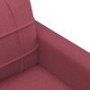 vidaXL 3-seater Sofa Wine Red 100% Polyester, Metal, Textilene