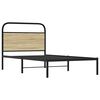 vidaXL Bed Frame Sonoma Oak Engineered wood Twin Durable