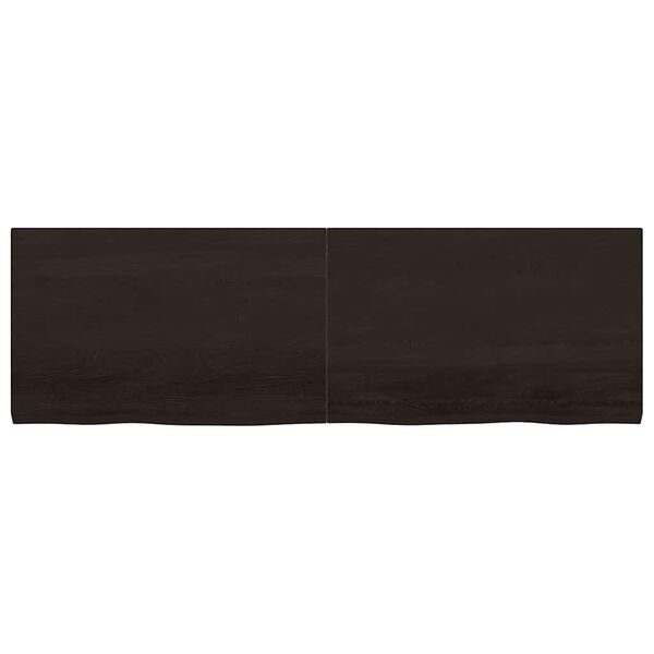 vidaXL Bathroom Countertop Dark Brown 63.0 x 19.7 x (0.8-1.6) " Treated Solid Wood