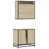 vidaXL Bathroom Furniture Set Sonoma Oak Engineered wood, Metal Standard